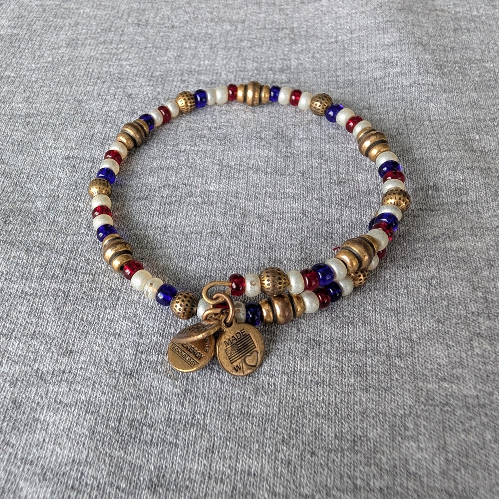 Gold and Multicolor Beaded Bracelet